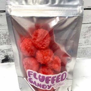 Fluffed Raspberry Gummis Packaging