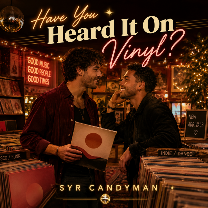 Have You Heard It On Vinyl? album cover - two men talking in a record store