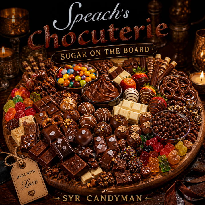 Sugar On The Board - charcuterie board made up of candy