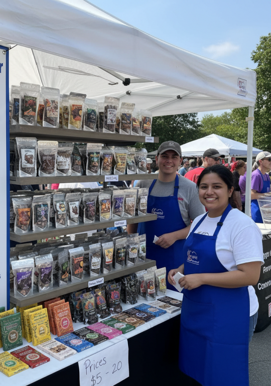 Fundraiser setup for local event