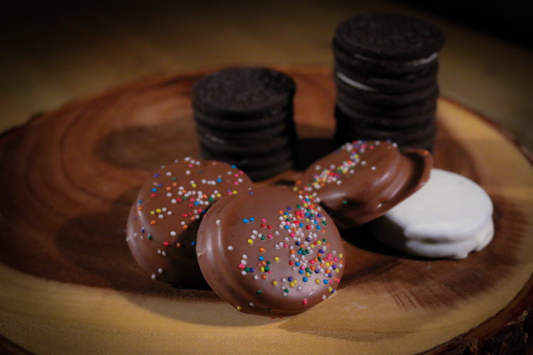 Chocolate Covered Cream-Filled Cookies