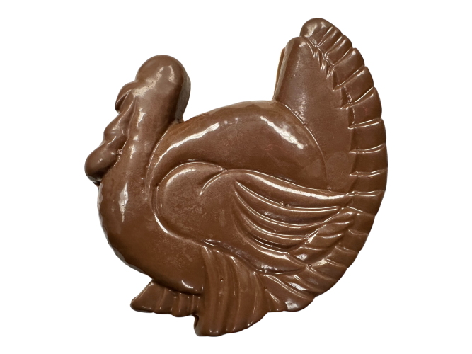 solid flat chocolate turkey profile