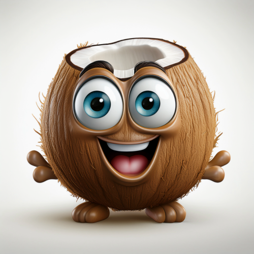 cartoon coconut character