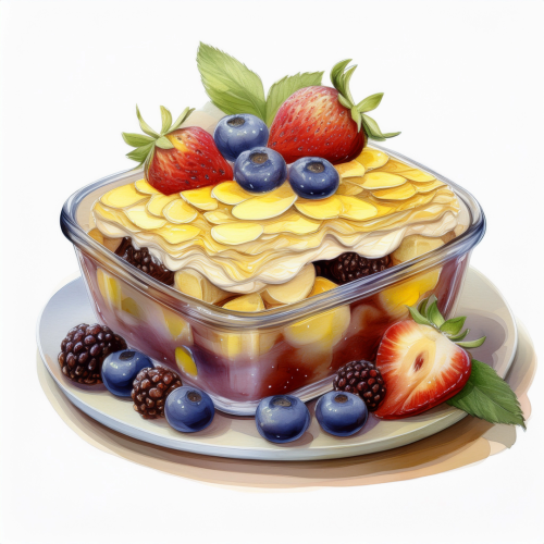 Mixed Berry Compote bag on countertop with various berries