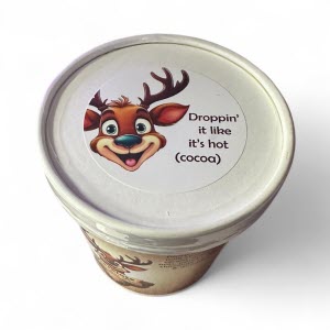 Chocolate Reindeer Poo container lid