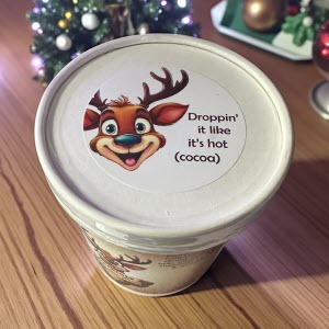 Chocolate Reindeer Poo on counter