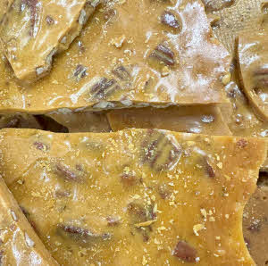 Apple Bourbon Brittle closeup