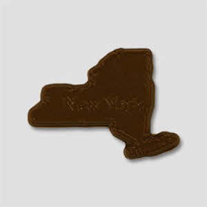 chocolate New York state shape